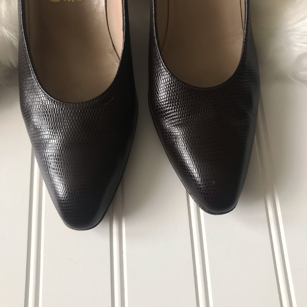 Salvatore Ferragamo brown heel 9 AAAA leather - Picture 6 of 14